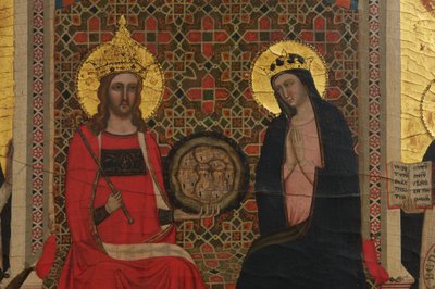 Dettaglio della Vergine, Cristo e 17 Santi da Master of the Dominican Effigies